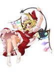  flandre_scarlet hat ribbon shie short_hair socks touhou wings 