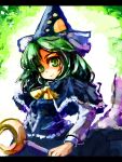  green_eyes green_hair hat long_hair mima touhou ukyo_rst wizard_hat 
