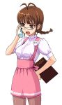  anna_miller cordless_phone glasses idolmaster pantyhose phone takayaki waitress 