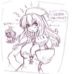  angry breasts cleavage cross culotte gloves head_bump la_pucelle monochrome nippon_ichi nomura_ryouji prier purple sketch tactics 