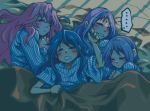  4girls hiiragi_kagami hiiragi_tsukasa izumi_konata lucky_star multiple_girls pajamas sleeping takanashi_ringo takara_miyuki 