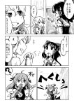  +++ 3girls ? bandage bandaged_arm bandages bow braid closed_eyes comic cravat cup dango detached_sleeves double_bun elbow_rest flower food greyscale grin hair_bow hair_tubes hakurei_reimu head_rest holding holding_cup holding_spoon ibaraki_kasen kirisame_marisa long_hair looking_at_another looking_to_the_side looking_up monochrome multiple_girls open_mouth outdoors puffy_short_sleeves puffy_sleeves rose short_sleeves single_braid smile sneezing sonson_(eleven) spoken_question_mark spoon tabard table touhou translation_request vest wagashi wiping_nose yunomi 