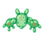  animated animated_gif brown_eyes commentary creature creatures_(company) english_commentary floating full_body game_freak gen_5_pokemon green nintendo no_humans pokemon pokemon_(creature) reuniclus ryan_boyes solo spinning transparent_background 