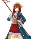  1girl atelier atelier_(series) atelier_sophie brown_eyes brown_hair cerulean_canvas closed_mouth coat looking_at_viewer open_coat sophie_neuenmuller 