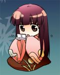 :o chibi girls_playing_games houraisan_kaguya irua long_hair lowres nintendo_ds playing_games skirt touhou video_game wide_sleeves