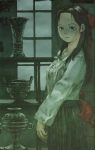  absurdres brown_hair hairband highres long_hair skirt window yoshitoshi_abe 