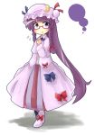  alternate_hairstyle ane bad_id bespectacled braid crescent glasses hat long_hair patchouli_knowledge purple_eyes purple_hair solo touhou twin_braids very_long_hair 