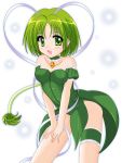  choker garters green_eyes green_hair leotard magical_girl mew_lettuce midorikawa_lettuce ribbons short_hair tokyo_mew_mew 