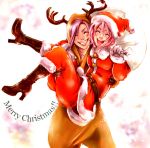  boots christmas faris_scherwiz final_fantasy final_fantasy_v hat lenna_charlotte_tycoon lowres neun9 reverse_trap santa_hat siblings 