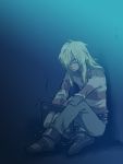  blonde_hair cuffs long_hair male prison rintarou sitting tengen_toppa_gurren_lagann viral 