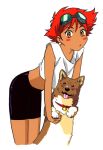  bike_shorts blush_stickers cowboy_bebop dog edward_wong_hau_pepelu_tivrusky_iv ein_(cowboy_bebop) goggles lowres red_hair redhead reverse_trap short_hair tomboy 