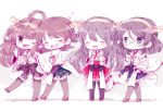  &gt;_o 4girls :d ;d ^_^ ahoge bangs black_legwear black_skirt blue_eyes blush brown_eyes brown_hair chibi closed_eyes closed_eyes detached_sleeves fang frilled_skirt frills full_body glasses hair_ornament hairband hairpin hand_to_own_mouth haru431 haruna_(kantai_collection) heart hiei_(kantai_collection) hug japanese_clothes kantai_collection kimono kirishima_(kantai_collection) kongou_(kantai_collection) long_hair looking_at_viewer multiple_girls nontraditional_miko one_eye_closed open_mouth plaid plaid_skirt red_footwear red_skirt ribbon-trimmed_sleeves ribbon_trim sash semi-rimless_eyewear short_hair skirt smile standing thigh-highs under-rim_eyewear v 