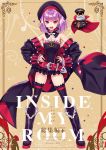  1girl belt boots colonel_olcott_(fate/grand_order) cover cover_page detached_collar doll doujin_cover fate/grand_order fate_(series) hands_on_hips hat helena_blavatsky_(fate/grand_order) knee_boots long_coat matsuryuu off_shoulder purple_hair thigh-highs violet_eyes 