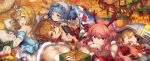  5girls alternate_costume ass bangs bare_shoulders blonde_hair blue_eyes blue_hair blue_hairband blush bow breasts brown_hair candy candy_cane choker christmas closed_mouth collarbone commentary_request double_bun dress eyebrows_visible_through_hair food fur_trim gift girls_frontline green_eyes hair_between_eyes hair_bow hair_ornament hairband hairclip hat head_on_butt highres idw_(girls_frontline) kyjsogom light_brown_hair long_hair looking_at_viewer lying medium_breasts multiple_girls ntw-20_(girls_frontline) off_shoulder on_stomach open_mouth orange_eyes panties pantyshot pink_eyes pink_hair rfb_(girls_frontline) short_hair sidelocks smile snowflake_hair_ornament suomi_kp31_(girls_frontline) thigh-highs twintails underwear very_long_hair white_legwear white_panties zas_m21_(girls_frontline) 