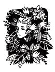  1girl closed_eyes commentary english_commentary flower greyscale heikala inktober jungle leaf monochrome nature original short_hair solo 