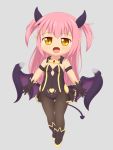  1girl boots demon_girl demon_horns demon_tail demon_wings highres horns lunaty0605 pink_hair succubus tail thigh-highs thigh_boots twintails wings yellow_eyes 