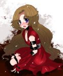  blush eyes_open long_hair nunnally_lamperouge slave_uniform solo thigh_strap 