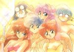  blue_eyes genderswap glasses hibiki_ryoga hibiki_ryouga kuonji_ukyo kuonji_ukyou long_hair mousse nakajima_atsuko official_art pimp purple_hair ranma_1/2 red_eyes red_hair redhead saotome_ranma shampoo_(ranma_1/2) spatula tendo_akane tendou_akane traditional_media 