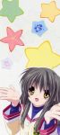  1girl clannad highres ibuki_fuuko official_art scan school_uniform solo star starfish 