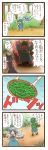  4koma bad_id broom cirno comic cucumber highres kawashiro_nitori nagasawa_(tthnhk) touhou translation_request ⑨ 