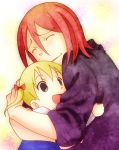  father_and_daughter happy hug lowres maka_albarn maka_arubaan soul_eater twintails young 