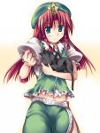  blood cat china_dress chinadress chinese_clothes creaholic hat hong_meiling long_hair red_hair redhead solo toshihiro touhou 