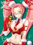  .hack//g.u. .hack//games between_breasts breasts christmas glasses pi pink_hair 