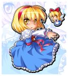  bad_id blonde_hair book chibi doll hong_(white_spider) lowres ribbon ribbons shanghai shanghai_doll shiro_spider short_hair touhou 