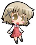  brown_hair chibi hair_ornament hairclip hidamari_sketch lowres pac-man_eyes pacman_eyes school_uniform smile suntail yuno 