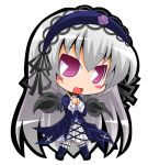  dress hairband lowres pac-man_eyes pacman_eyes purple_eyes rozen_maiden silver_hair suigintou suntail violet_eyes wings 