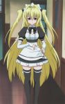  cap detached_sleeves golden_darkness konjiki_no_yami long_hair maid red_eyes screencap stitched thigh-highs thighhighs to_love-ru toloveru twintails very_long_hair zettai_ryouiki 