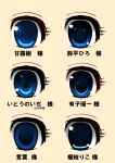  blue_eyes chart comparison eyes highres translated translation_request yagami_kentou 
