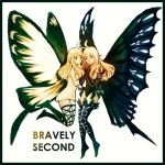  2girls aerie_(bravely_default) anne_(bravely_second) antenna_hair artist_request bare_shoulders black_gloves black_legwear black_leotard blonde_hair bravely_default:_flying_fairy bravely_default_(series) bravely_second:_end_layer brown_eyes butterfly_wings copyright_name dress elbow_gloves fairy fairy_wings from_side gloves hand_holding legs_up leotard long_hair looking_at_viewer multiple_girls pointy_ears short_dress short_hair simple_background sketch smile source_request strapless strapless_dress thigh-highs white_background white_dress wings 