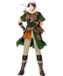  1boy arrow bandanna belt boots brown_eyes brown_hair facial_mark fingerless_gloves fire_emblem fire_emblem:_seisen_no_keifu fire_emblem_heroes forehead_mark full_body fur_trim gloves highres jamka_(fire_emblem) male_focus nintendo official_art quiver solo suekane_kumiko transparent_background 