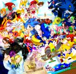  6+boys 6+girls aircraft airplane amy_rose animal aqua_eyes bark bean_the_dynamite beige_fur black_doom black_fur blaze_the_cat blonde_hair blue_fur book brown_hair chaos_emerald charmy check_character cheese_(sonic) chip_(sonic) chris_thorndyke closed_eyes closed_mouth clothed_animal commentary_request cream_the_rabbit dr._eggman dr._robotnik eggman_nega emerl_(sonic) espio everyone fang_(sonic) furry gloves green_eyes green_fur highres jet_(sonic) knuckles_the_echidna lavender_fur looking_at_viewer maria_robotnik marine_(sonic) metal_overlord metal_sonic mighty_the_armadillo multiple_boys multiple_girls multiple_tails oil_lamp open_mouth orange_fur pink_fur pixel_art princess_elise_(sonic_the_hedgehog) purple_fur red_footwear red_fur sara_(sonic) shade_(sonic) shadow_(sonic) shahra shoe_soles sideways_mouth silver_the_hedgehog smile sonic sonic_the_hedgehog storm_(sonic) tail tails_(sonic) vector_(sonic) wave_(sonic) white_gloves yellow_fur 