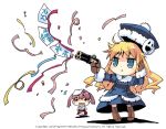  blonde_hair blue_eyes chibi gun gunner sekaiju_no_meikyuu takamura_masaya weapon 