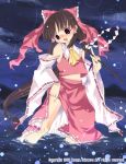  brown_eyes brown_hair gohei hakurei_reimu takamura_masaya touhou water 