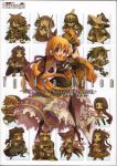  armored_dress blonde_hair chibi closed_eyes cruz durant durant_(yggdra_union) elena gordon hat highres kiyuzuki_satoko milanor mistel mizer nietzsche official_art pamela rosary roswell russell satoko_kiyuduki sword weapon wink yggdra_union yggdra_yuril_artwaltz 