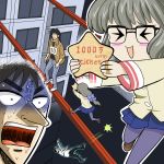  clannad crossover falling glasses ibuki_fuuko ishida_mitsuzi itou_kaiji jacket kaiji maldives pantyhose parody school_uniform starfish sweat translated 