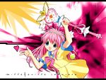  character_name galaxy_angel long_hair magical_girl milfeulle_sakuraba pink_hair wallpaper wand 