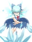 4hands crystal don_michael element_bender hair_ribbon hair_ribbons ice polka_dot polka_dots ribbon ribbons touhou 