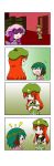  &gt;_&lt; 4girls 4koma :d =3 =_= ^_^ absurdres animal_ears blonde_hair book bookshelf braid chibi chinese_clothes closed_eyes closed_eyes comic crescent crescent_hair_ornament door flat_cap flying_sweatdrops green_hair hair_between_eyes hair_ornament hands_on_own_chest hat head_wreath highres hong_meiling indoors kasodani_kyouko library lily_white long_hair long_sleeves looking_at_another looking_back mob_cap multiple_girls open_book open_mouth patchouli_knowledge puffy_short_sleeves puffy_sleeves rakugaki-biyori rapeseed_blossoms redhead robe short_hair short_sleeves sidelocks silent_comic smile solid_oval_eyes star tears touhou twin_braids under_clothes undershirt very_long_hair walking 