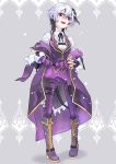  1girl alternate_costume androgynous belt black_nails black_ribbon boots coat cross-laced_footwear emu_(marico_w) fingerless_gloves flower_(vocaloid) gloves highres lace-up_boots multicolored_hair nail_polish pants purple_pants ribbon two-tone_hair v_flower_(vocaloid4) violet_eyes vocaloid white_hair 