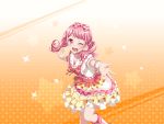 bang_dream! blush dress maruyama_aya official_art pink_eyes pink_hair short_hair smile twintails wink