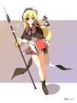  bad_id blonde_hair blue_eyes book boots cape frills hair_ornament hairclip hairpin hat if_they_mated kirisame_marisa knife legs polearm sakura_sora skirt spear staff touhou weapon 