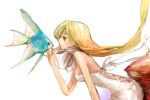  celes_chere dress final_fantasy final_fantasy_vi fish green_eyes long_hair lowres mimic_(artist) solo 