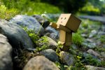  box cardboard_box danbo figure highres photo wallpaper yotsubato! 