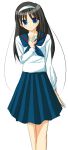  blue_eyes blush hairband highres kof1484 long_hair school_uniform sketch tohno_akiha toono_akiha tsukihime 