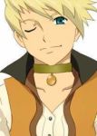  blonde_hair green_eyes guy_cecil jpeg_artifacts necklace smile tales_of_the_abyss wink 