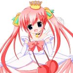  1girl child crown curtsey dress elbow_gloves female gloves gown loli long_hair pink_hair princess solo twintails 